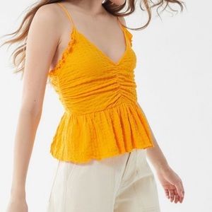 Yellow Ruffle Blouse/ Tank